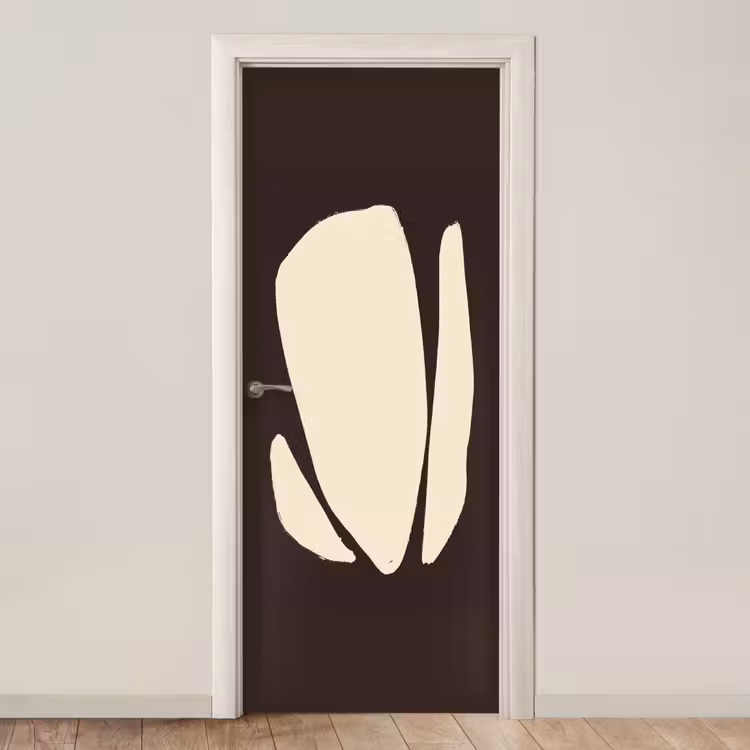 Deursticker - Kunst - Modern - Bruin - Abstract — 1