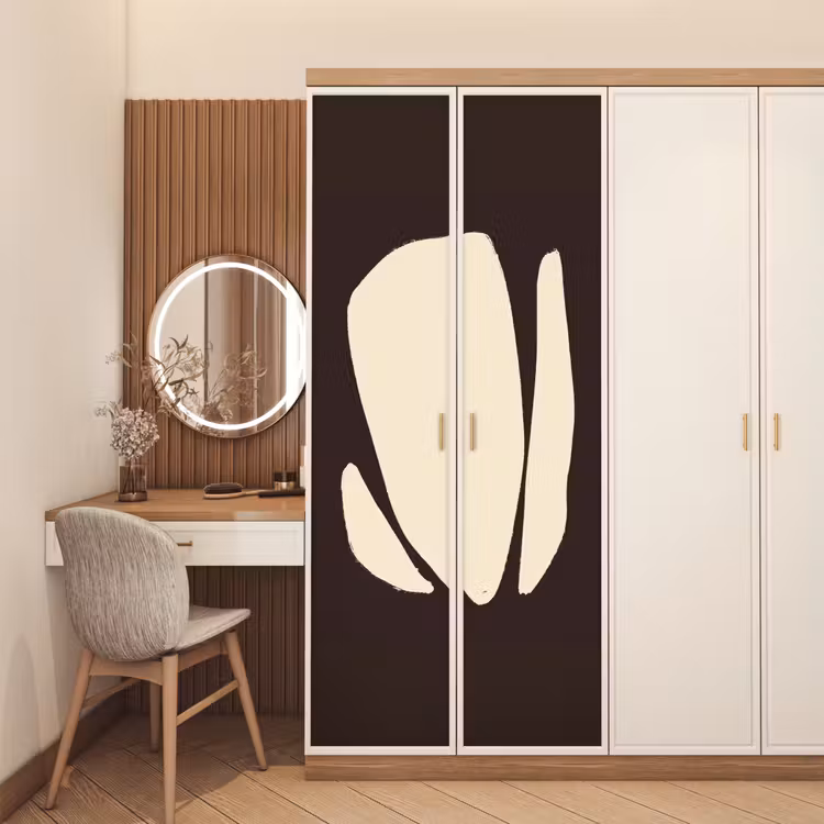 Deursticker - Kunst - Modern - Bruin - Abstract — 5