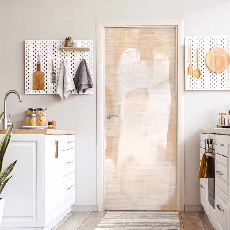 Deursticker - Kunst - Wit - Beige - Modern — 7
