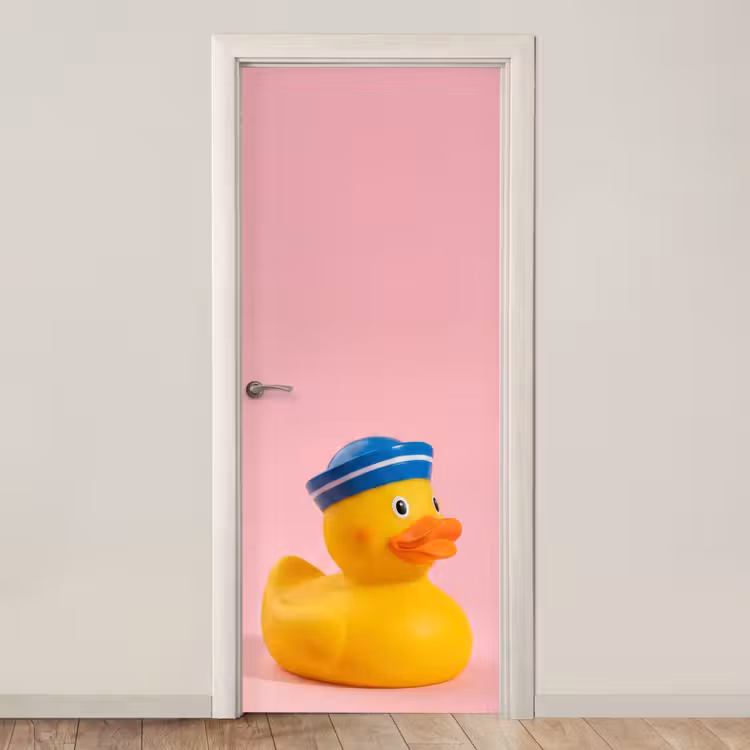 Deursticker - Matroos - Eend - Roze — 1