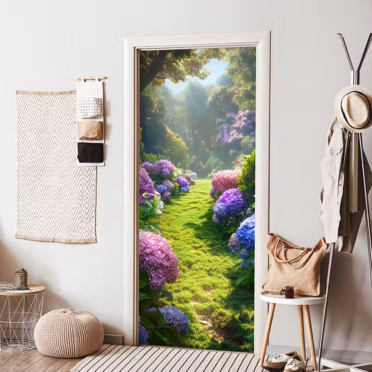 Deursticker - Natuur - Hortensia - Bloemen - Groen — 8