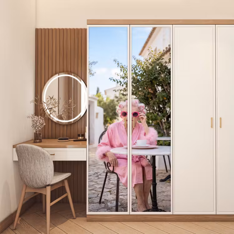 Deursticker - Ochtendjas - Krulspelden - Roze — 5