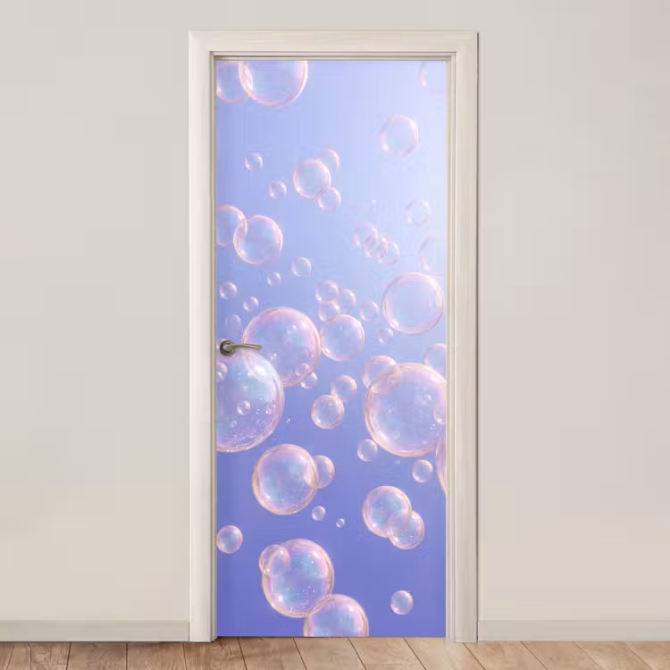 Deursticker - Pastel - Bubbels - Dromerig — 1