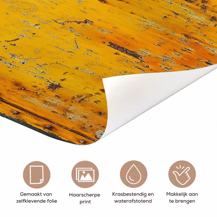 Deursticker - Roest - Industrieel - Geel - Deur — 3