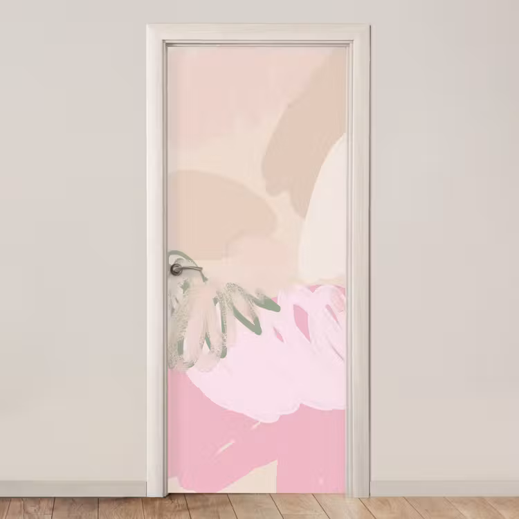 Deursticker - Roze - Kunst - Abstract - Modern — 1