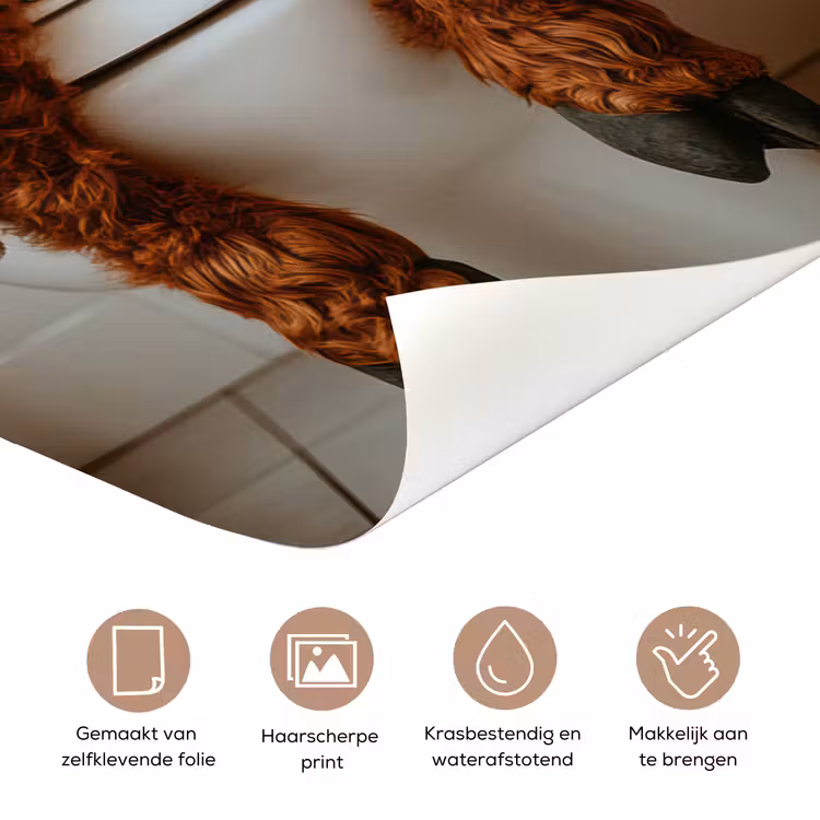 Deursticker - Schotse Hooglander - WC - Badjas - Modern - Dieren — 3