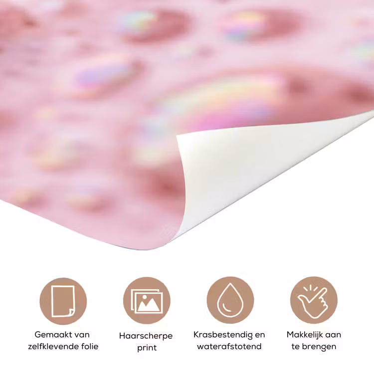 Deursticker - Schuim - Structuur - Roze — 3