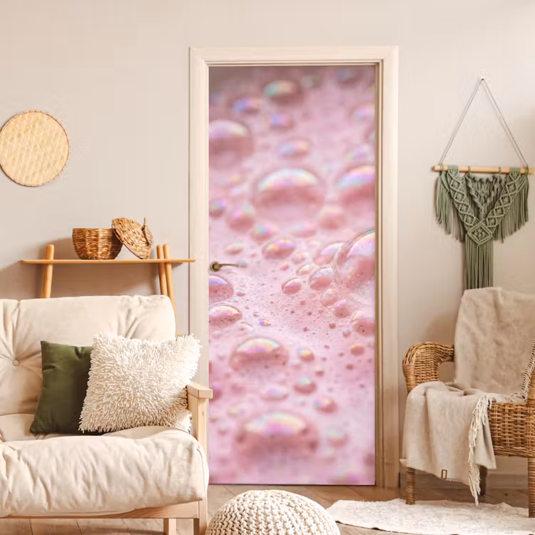 Deursticker - Schuim - Structuur - Roze — 4