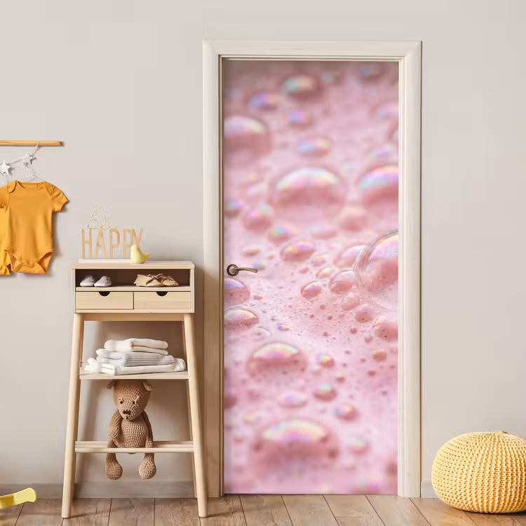 Deursticker - Schuim - Structuur - Roze — 6