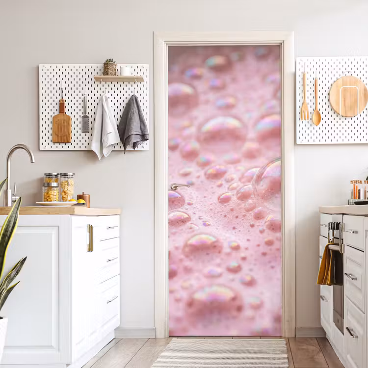 Deursticker - Schuim - Structuur - Roze — 7