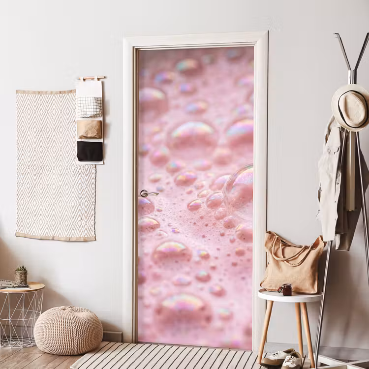 Deursticker - Schuim - Structuur - Roze — 8