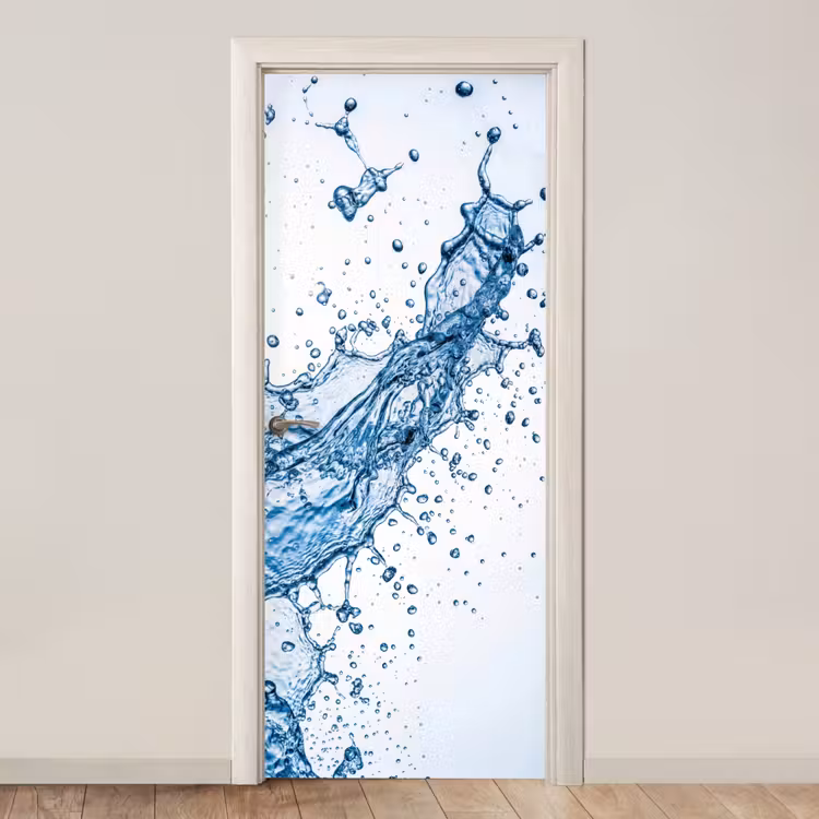 Deursticker - Spash - Water - Blauw — 1