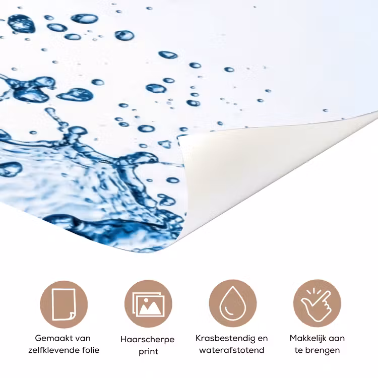 Deursticker - Spash - Water - Blauw — 3
