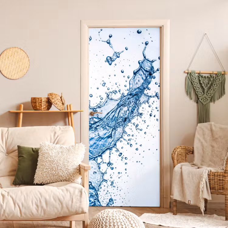 Deursticker - Spash - Water - Blauw — 4