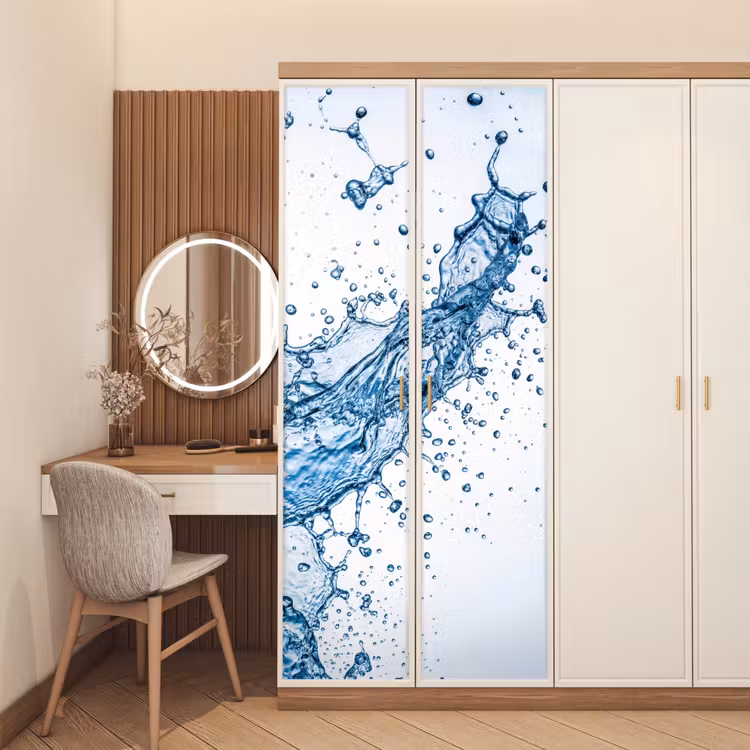 Deursticker - Spash - Water - Blauw — 5