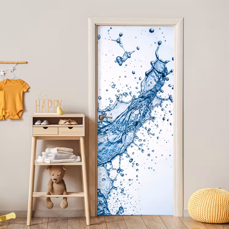Deursticker - Spash - Water - Blauw — 6