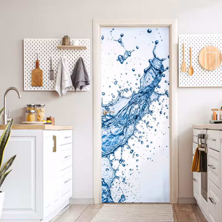 Deursticker - Spash - Water - Blauw — 7