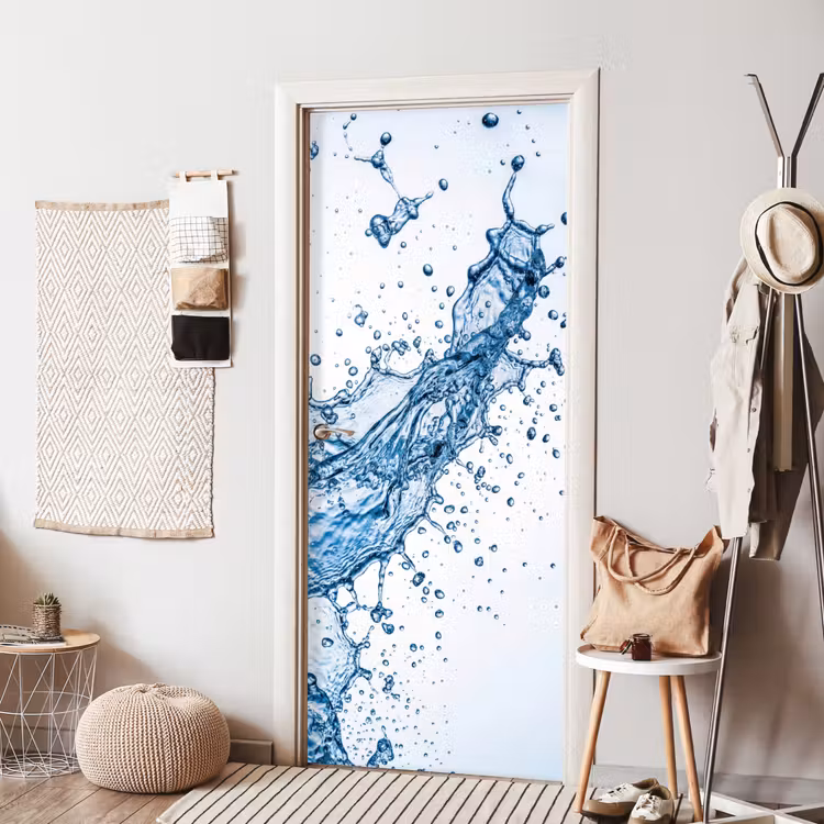 Deursticker - Spash - Water - Blauw — 8