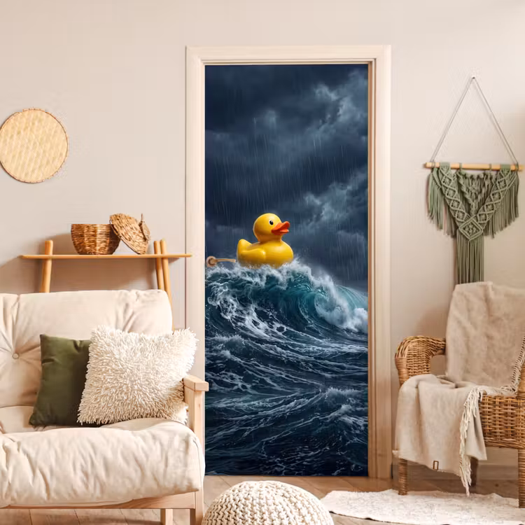 Deursticker - Storm - Badeend - Golven — 4