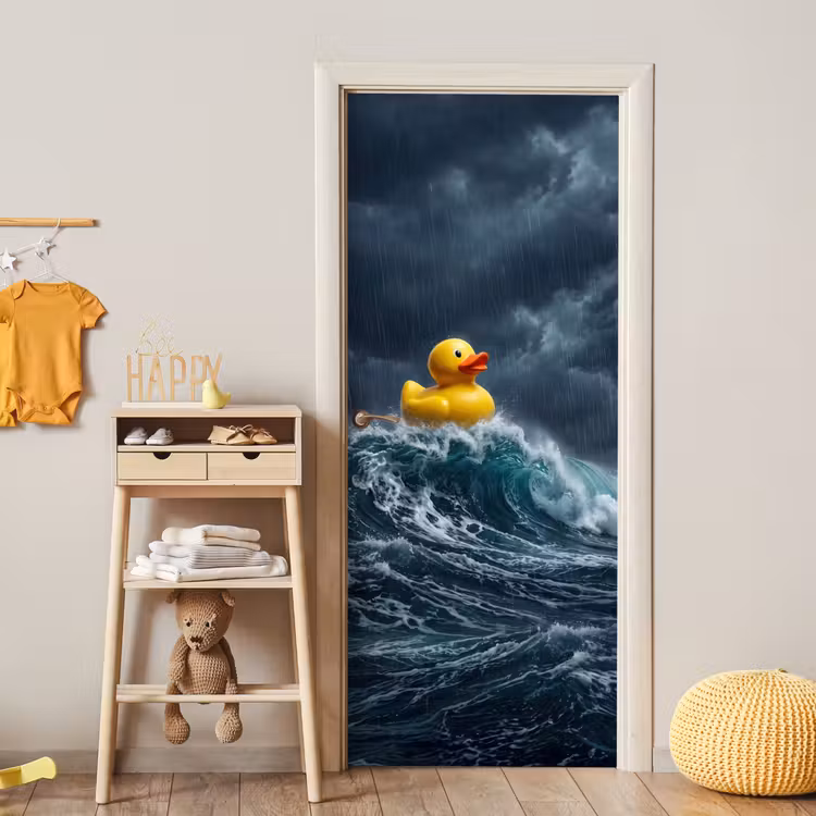 Deursticker - Storm - Badeend - Golven — 6