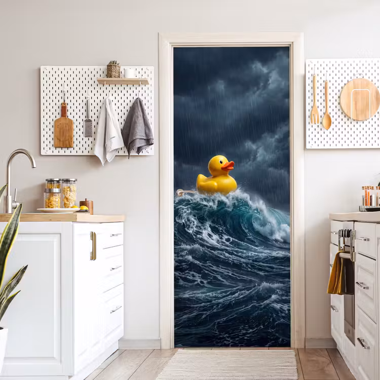 Deursticker - Storm - Badeend - Golven — 7