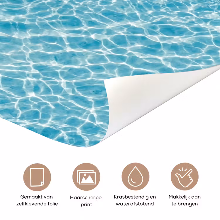 Deursticker - Surfboard - Water - Badpak - Oranje — 3