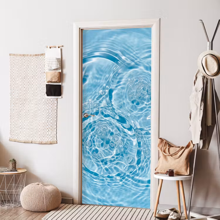 Deursticker - Water - Blauw - bubbels — 8
