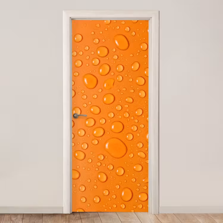 Deursticker - Water - Druppels - Oranje — 1