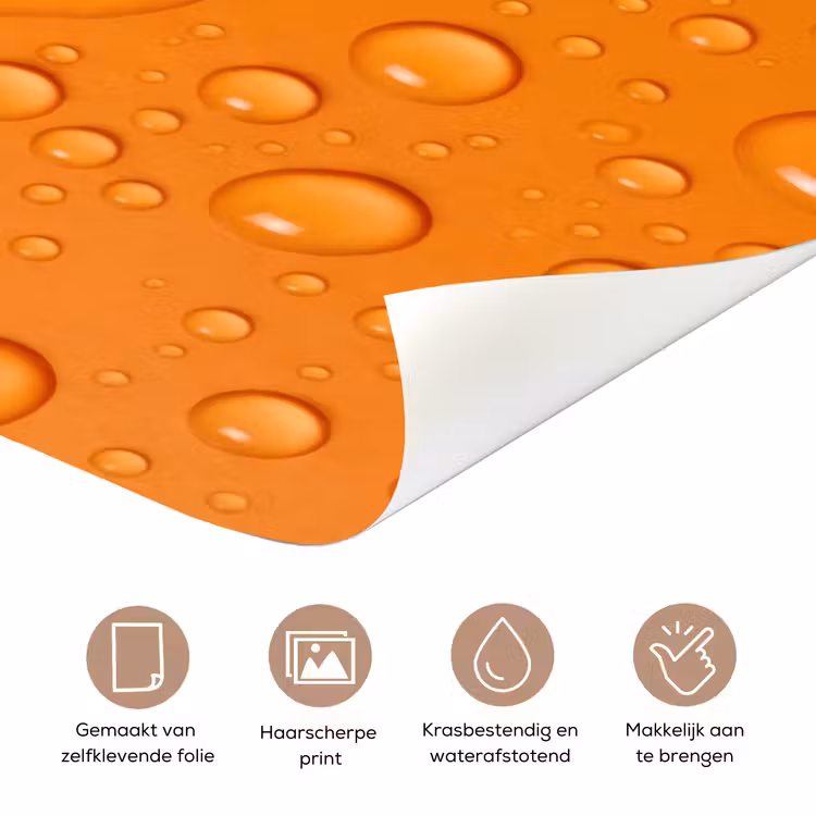 Deursticker - Water - Druppels - Oranje — 3