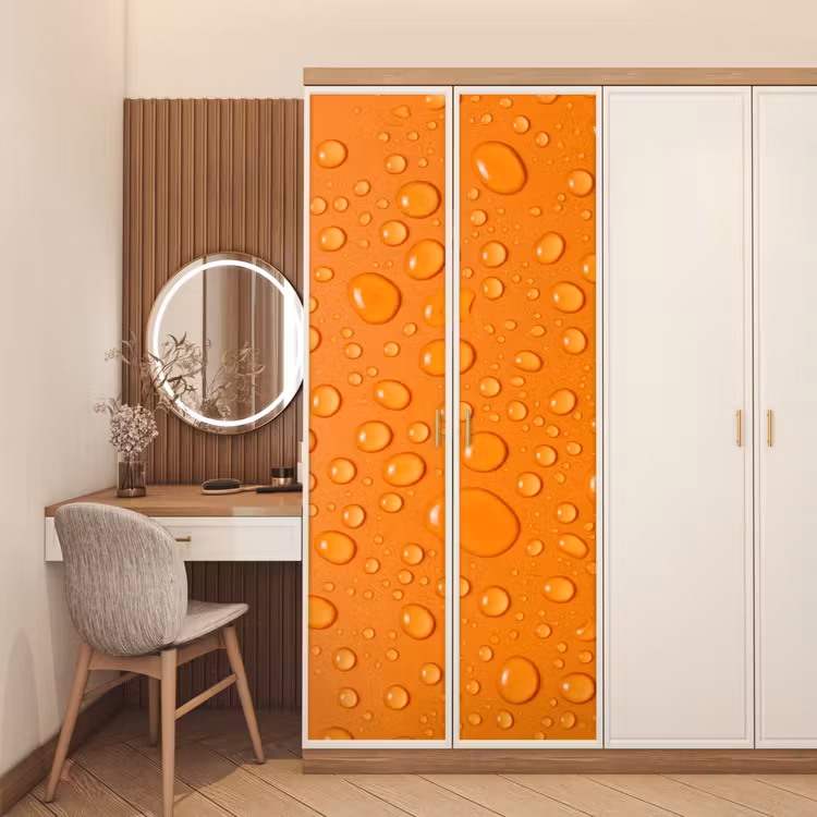 Deursticker - Water - Druppels - Oranje — 5