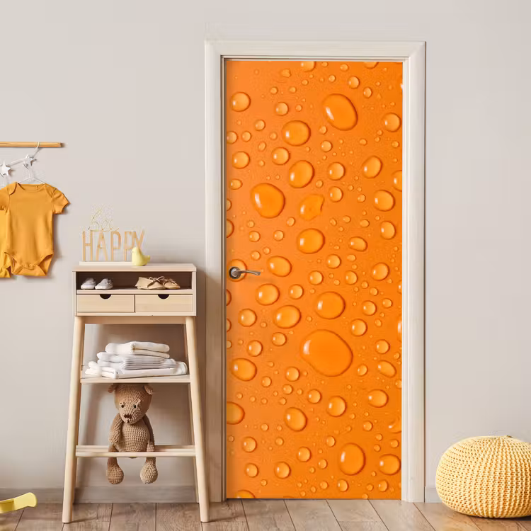 Deursticker - Water - Druppels - Oranje — 6