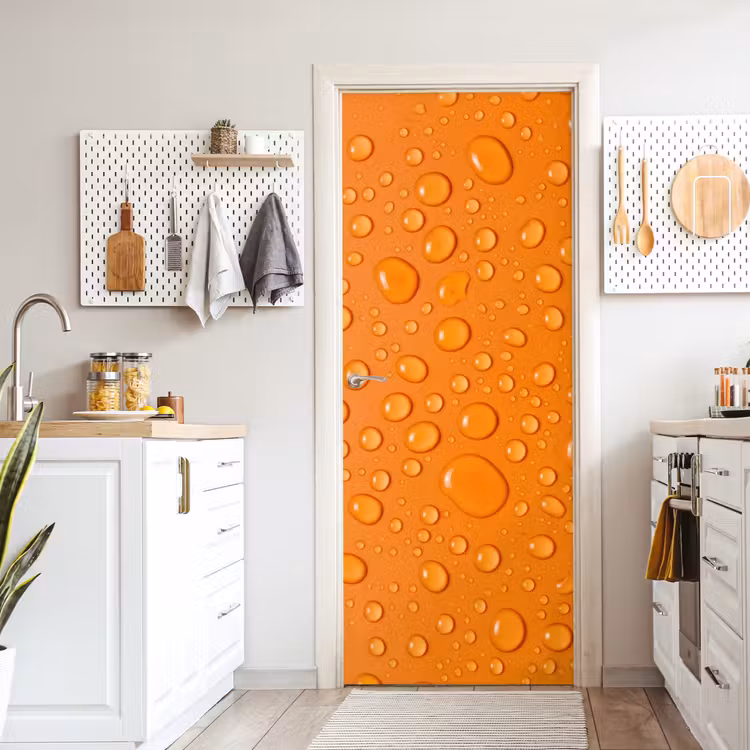 Deursticker - Water - Druppels - Oranje — 7
