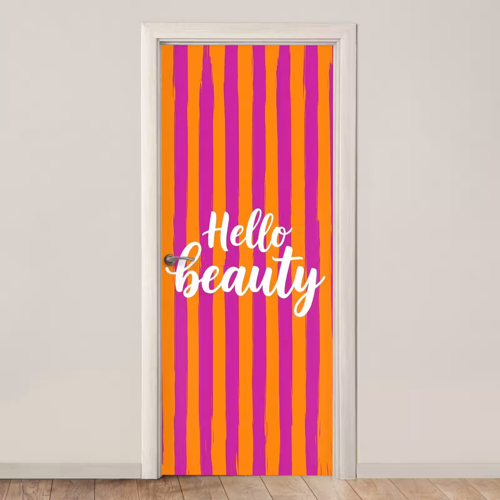 Deursticker - Modern - Hello - Oranje — 1