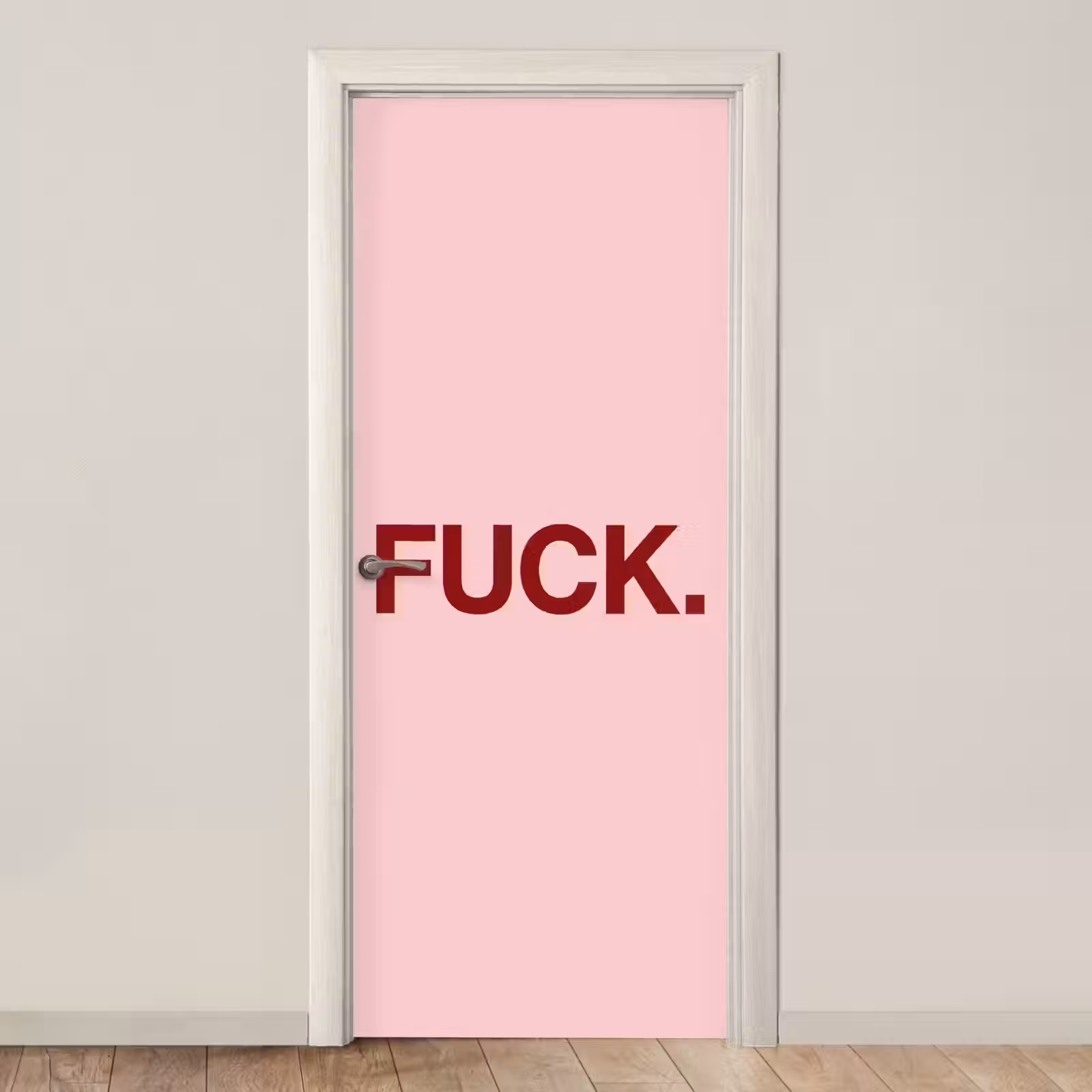 Deursticker - Statement - Krachtig - Roze — 1