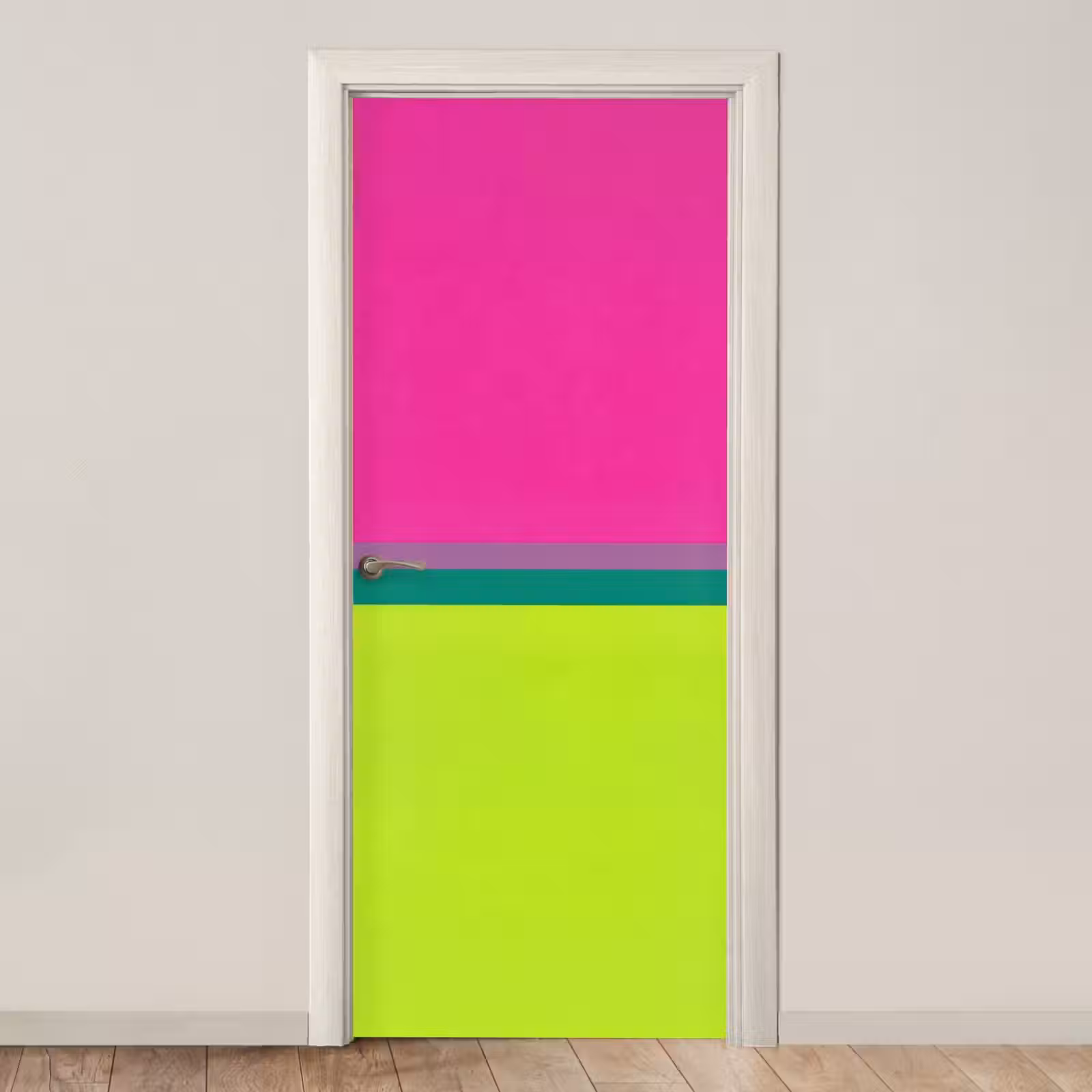 Deursticker - Strepen - Modern - Kleurrijk — 1