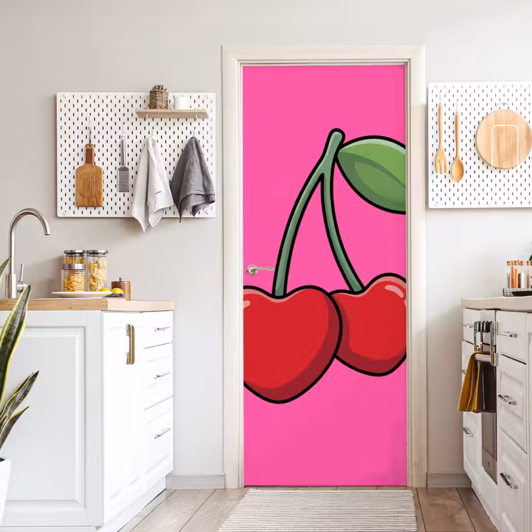 Deursticker - Kers - Roze - Fruit — 7