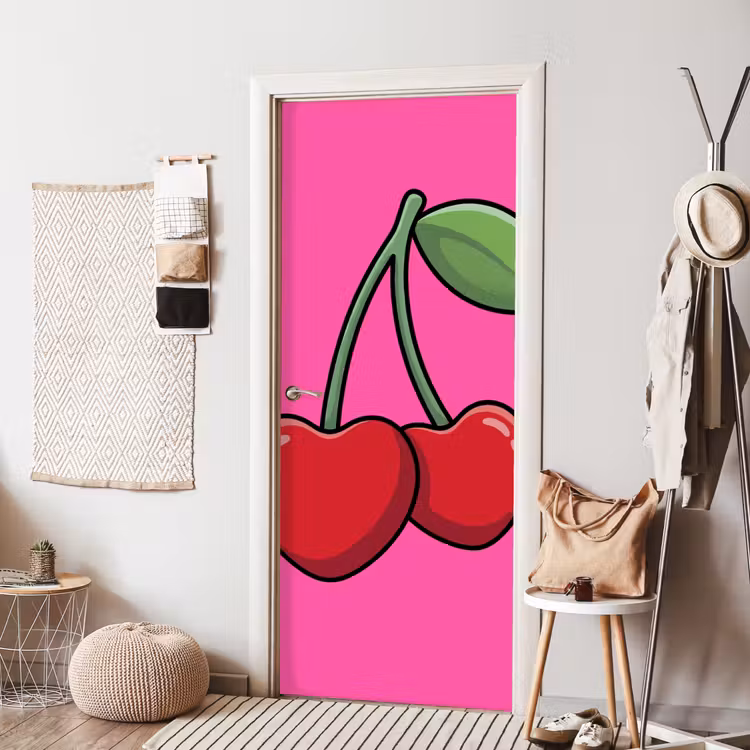 Deursticker - Kers - Roze - Fruit — 8