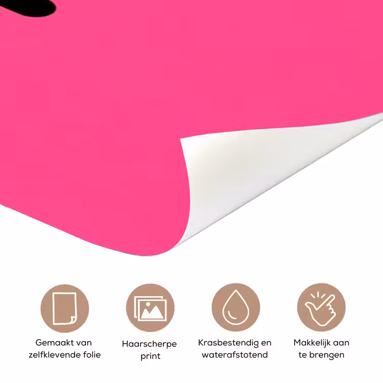 Deursticker - Minimalistisch - Oog - Roze — 3