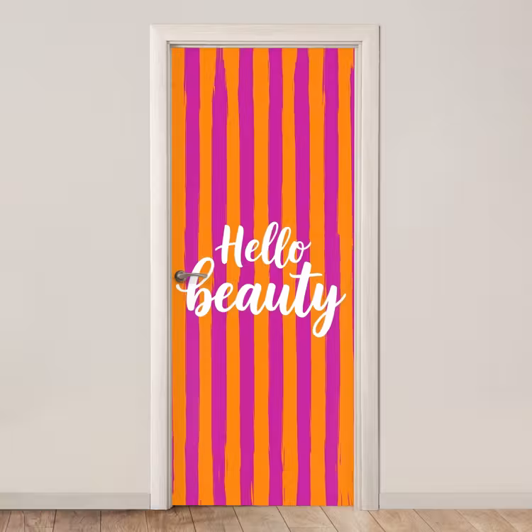 Deursticker - Modern - Hello - Oranje — 1