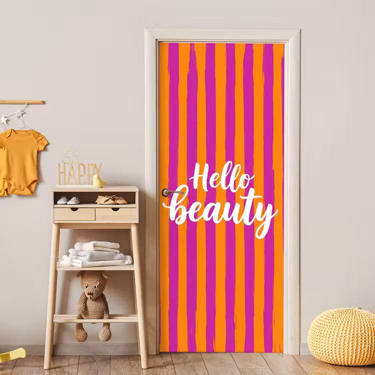 Deursticker - Modern - Hello - Oranje — 6