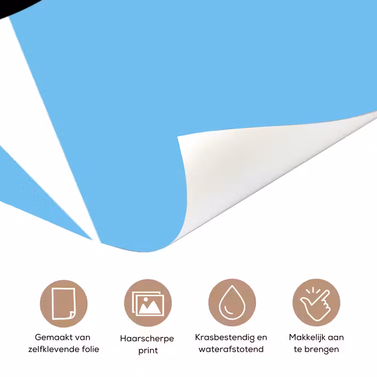 Deursticker - Smiley - Blauw - Bliksem — 3