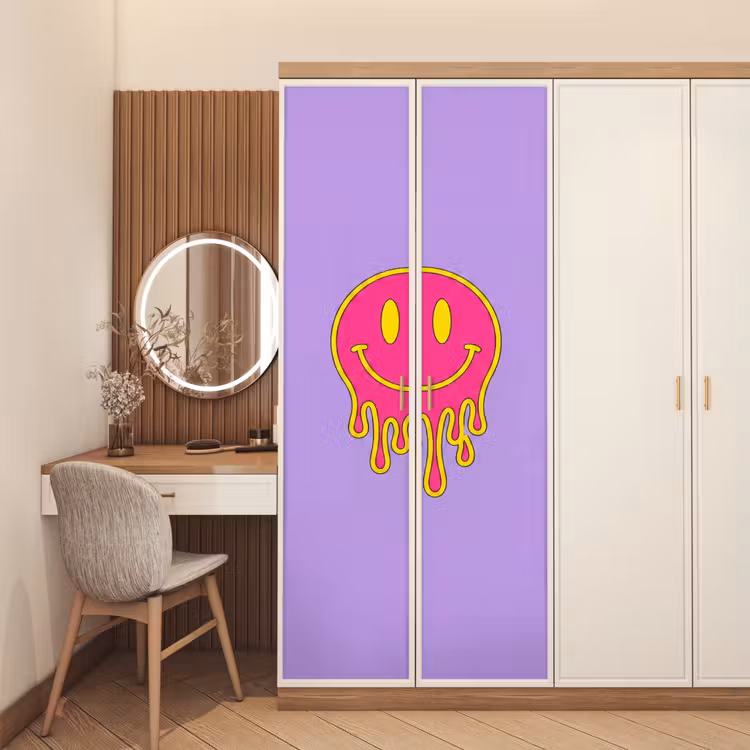 Deursticker - Smiley - Drip - Neon — 5