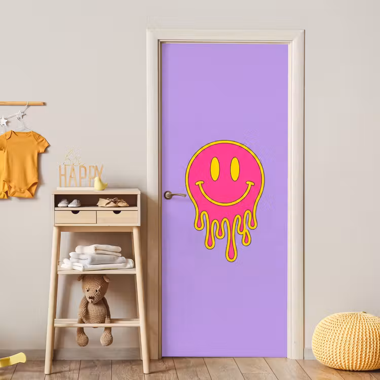 Deursticker - Smiley - Drip - Neon — 6