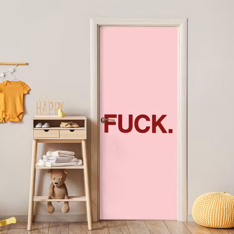 Deursticker - Statement - Krachtig - Roze — 6