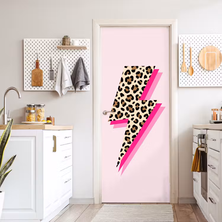 Deursticker - Stippen - Roze - Bliksem — 7