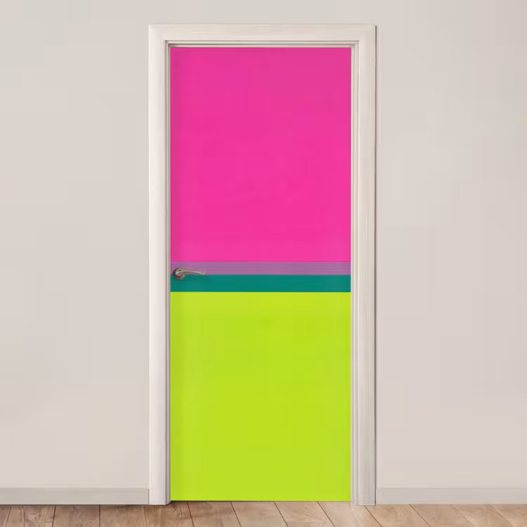 Deursticker - Strepen - Modern - Kleurrijk — 1