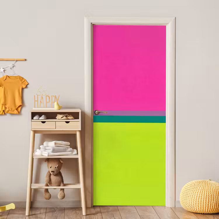 Deursticker - Strepen - Modern - Kleurrijk — 6