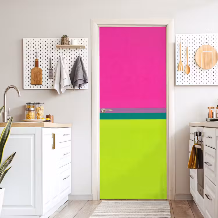 Deursticker - Strepen - Modern - Kleurrijk — 7