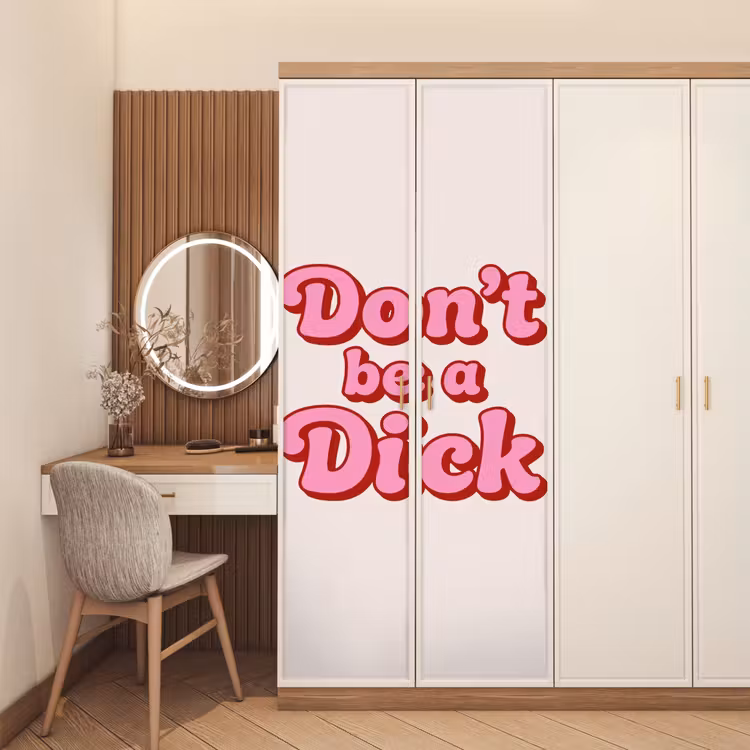 Deursticker - Tekst - Boodschap - Roze — 5