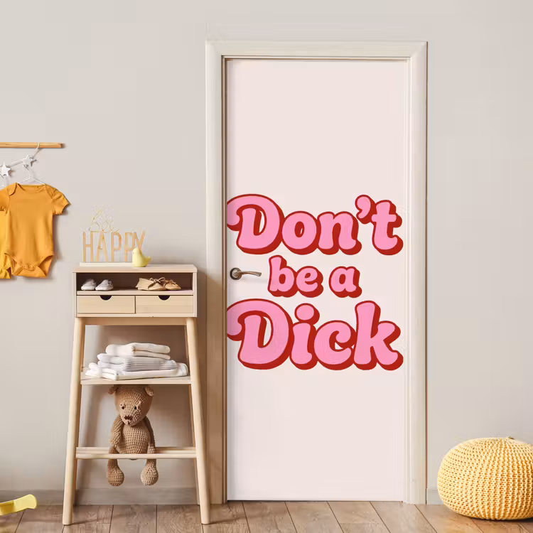 Deursticker - Tekst - Boodschap - Roze — 6